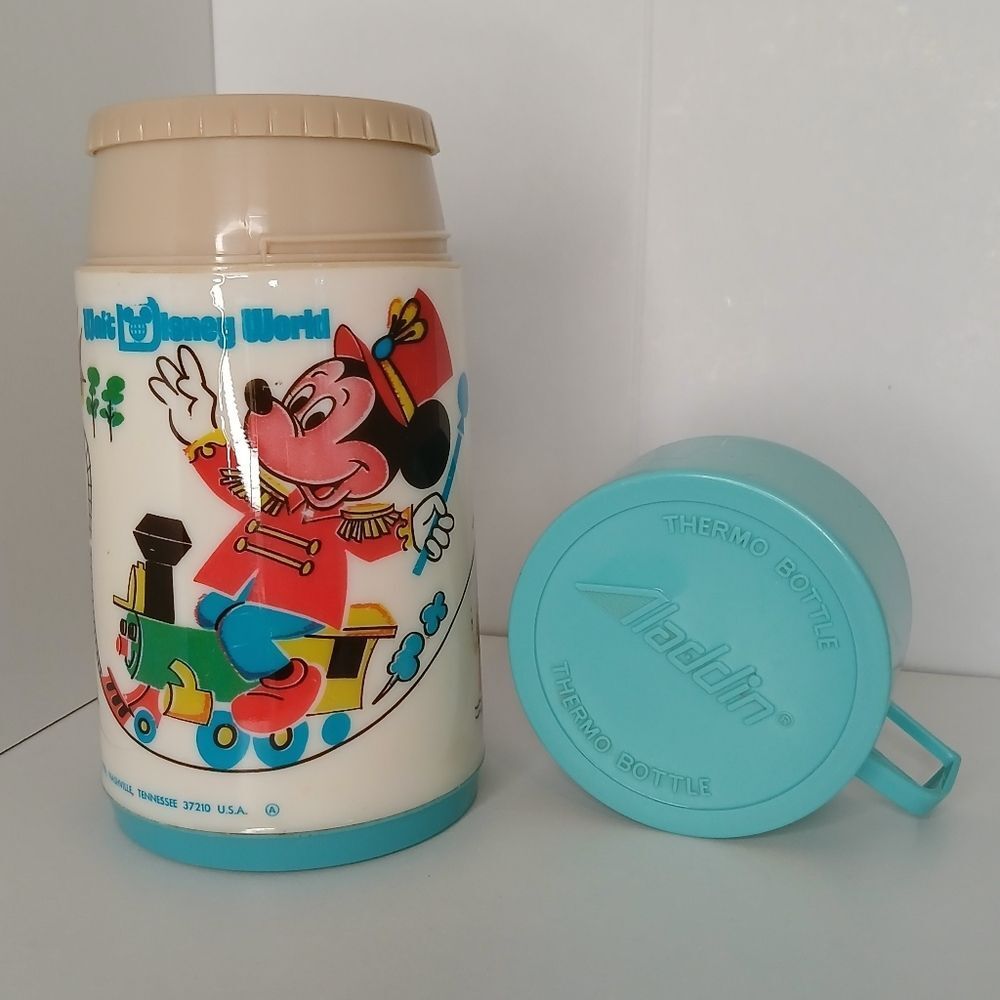 Aladdin 8 oz Vintage Walt Disney World Mickey Mouse‎ Thermo Bottle